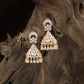 Twinkora Rose Gold Jumka with Open Triangle Layout