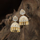 Pear Drop Crown GJ Jumka with Crystal Fringe Border