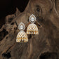 Leaf Border GJ Jumka with Structured Bell Detailing