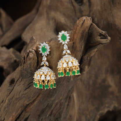 Floral Crown GJ Jumka with Layered Dome Styling