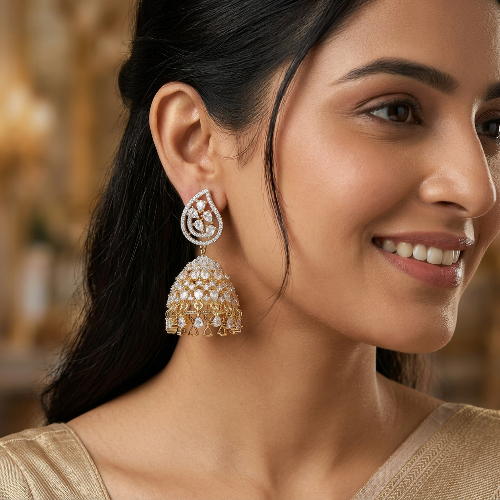 Crown lattice Gj Jumka with suspended border hangings