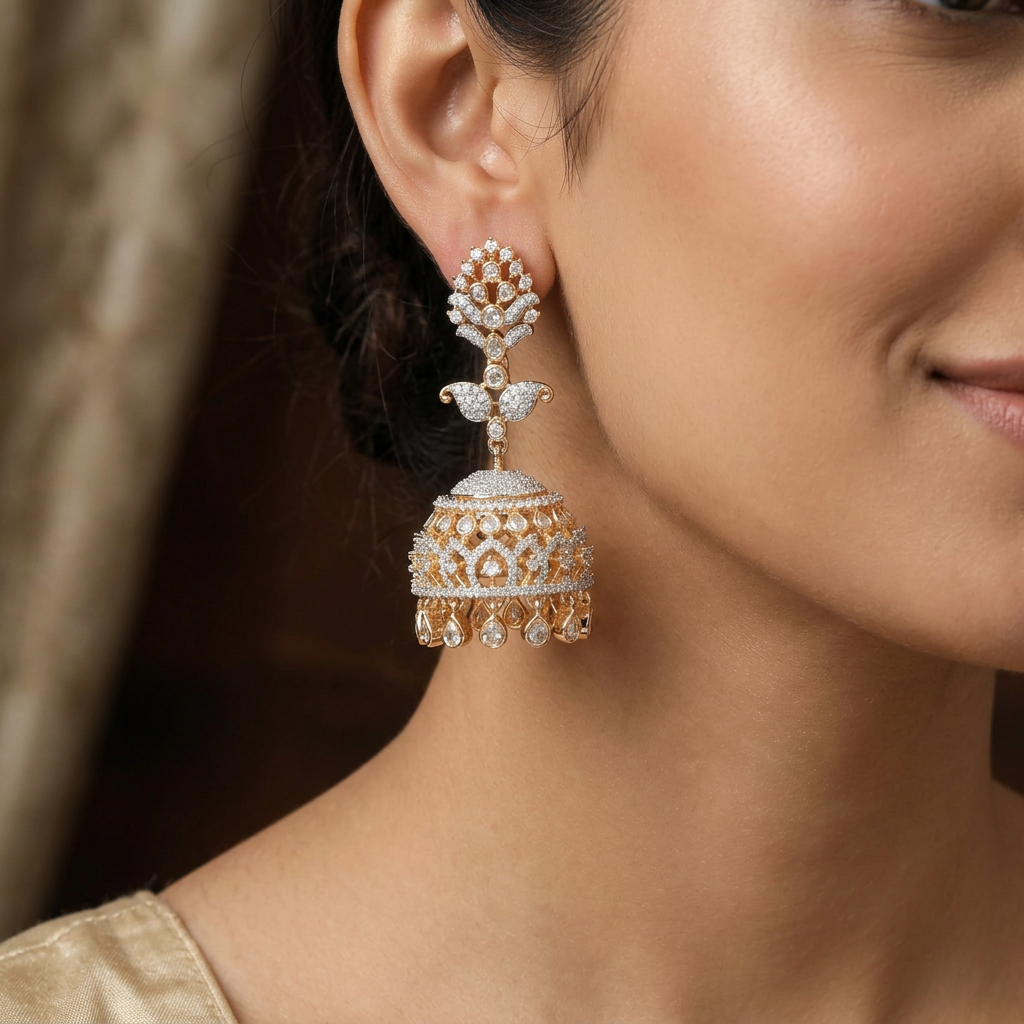 Amber leaf Gj Jumka with clustered hanging drops