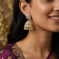 Bridal teardrop Gj Jumka with clustered hanging drops