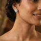 Blossom floral stud with clustered crystal detailing