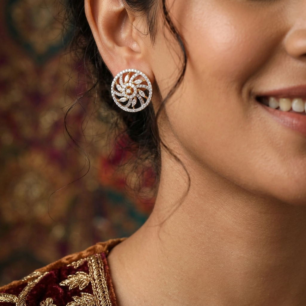 Blossom wheel Gj Stud with circular floral detailing