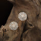 Blossom circular Stud with clustered crystal detailing