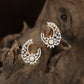 Twinkle Arc Frame Stud with Sunburst Edge Styling