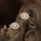 Empress Eye Shape Stud with Double Outline Structure