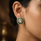 Disc Kundan Stud with Rounded Ring Arrangement and Detailed Edges