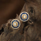 Disc Kundan Stud with Rounded Ring Arrangement and Detailed Edges
