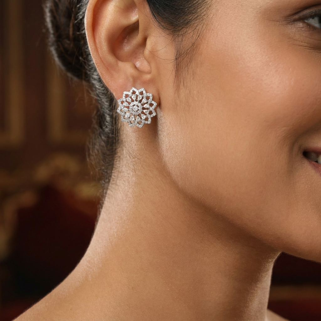 Luminous Blossom Stud with Raised Centre Styling