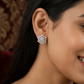 Granulated Floral Stud with Decorative Outline Styling