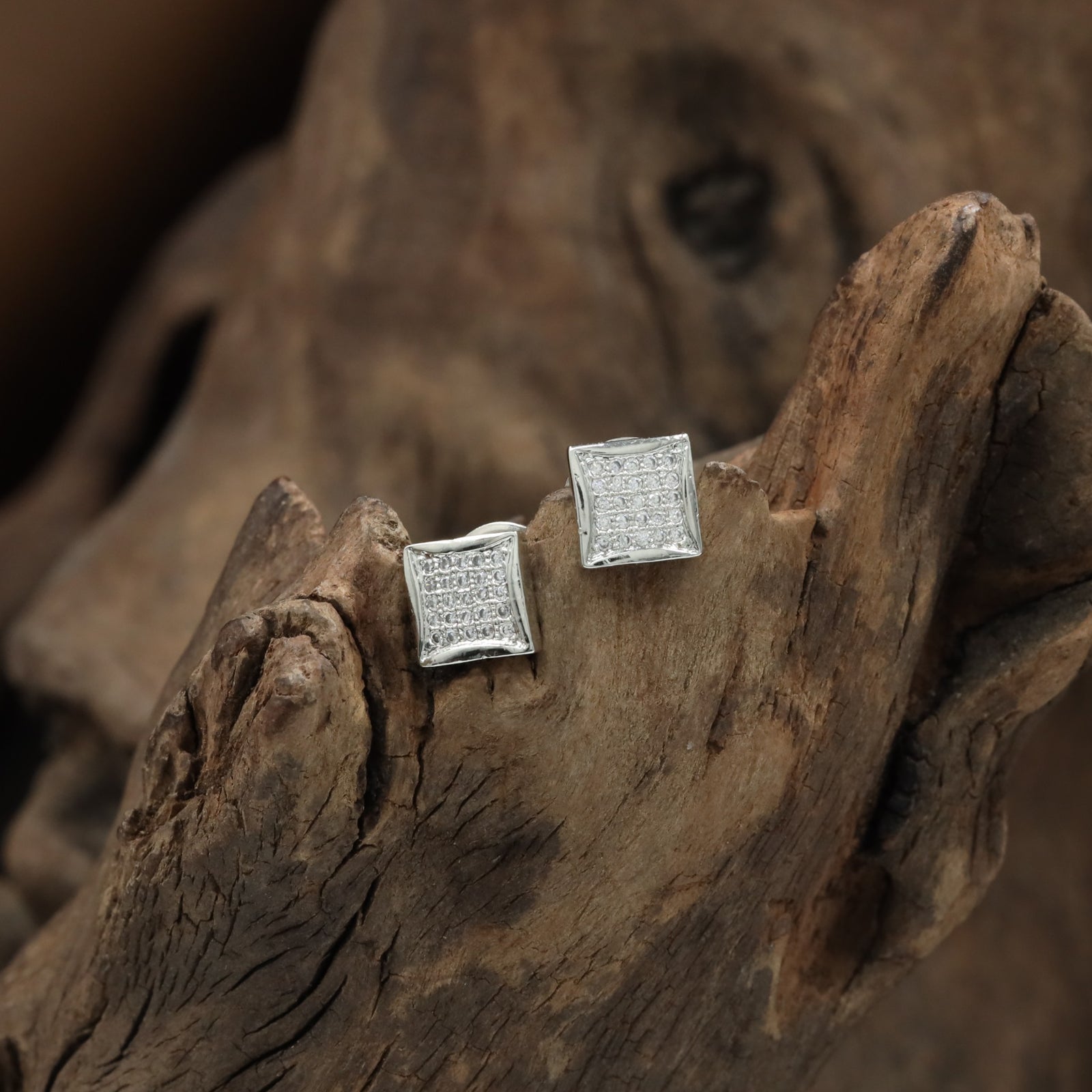 Luminous Square Stud with Decorative Surface Styling