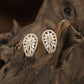 Decorative Leaf Frame Stud with Symmetrical Cutwork Layout