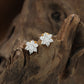 Crystal Flower Stud with Marquise Cluster Arrangement