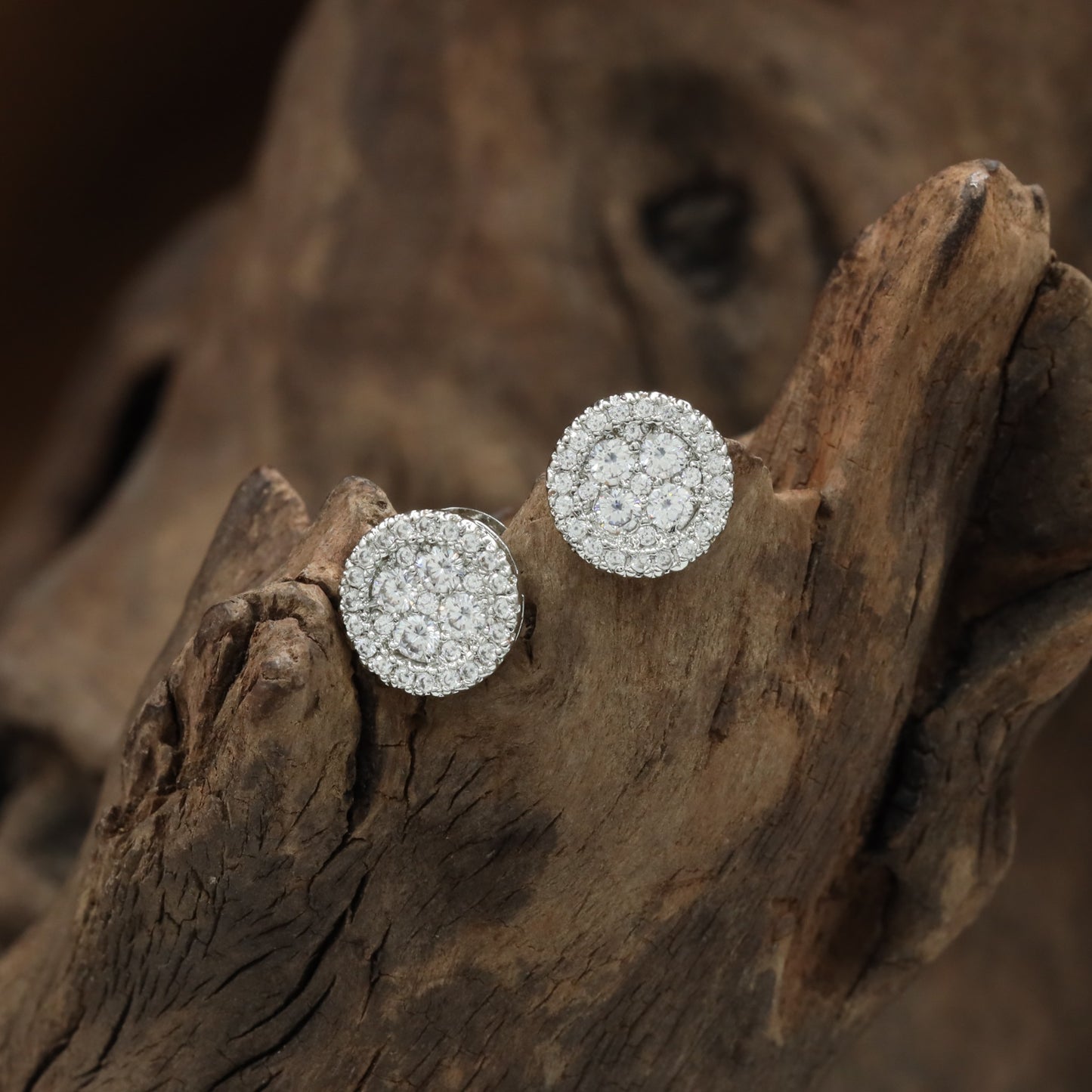 Granulated Round Stud with Decorative Texture Styling