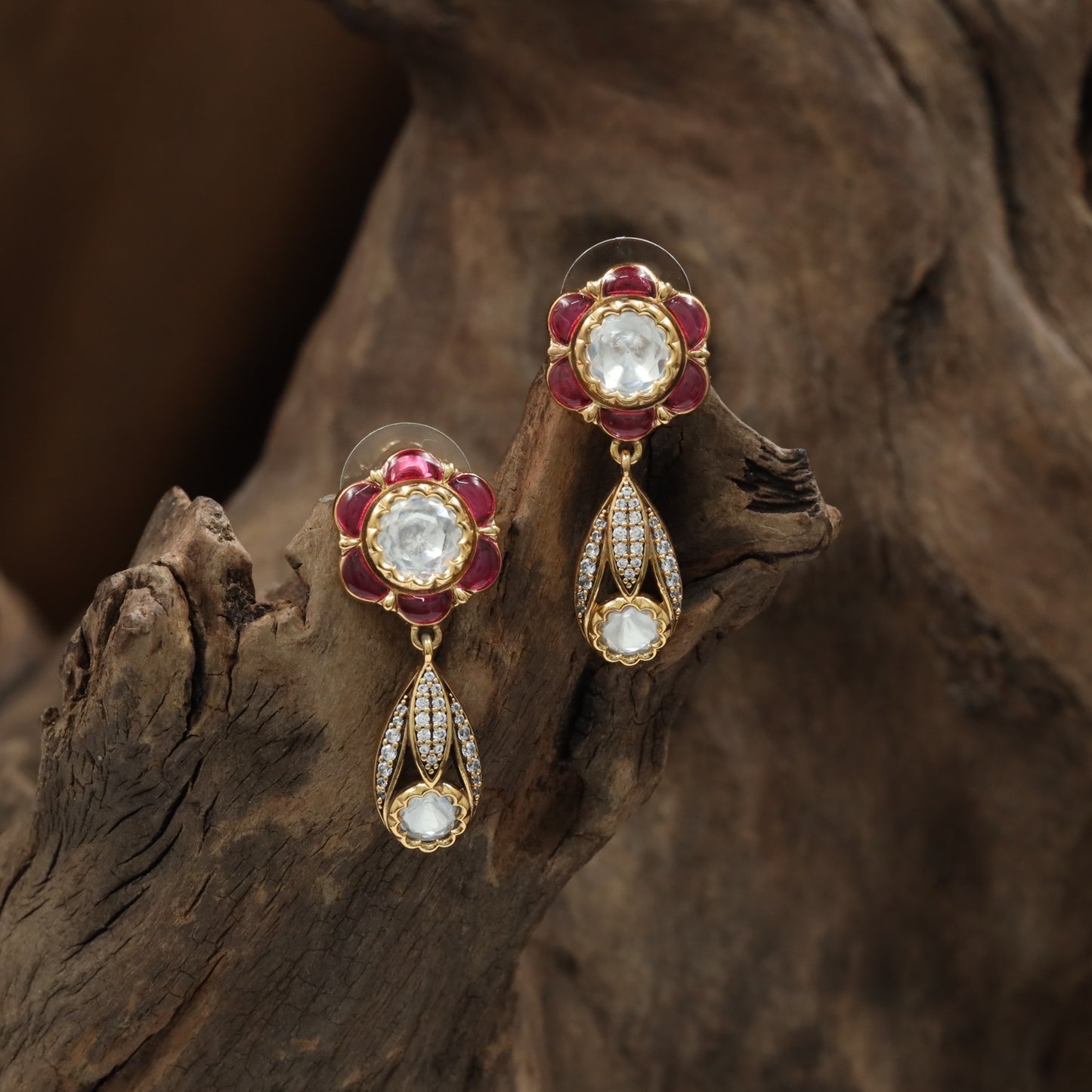 Royal Floral Kundan Hanging with Hanging Pear Arrangement