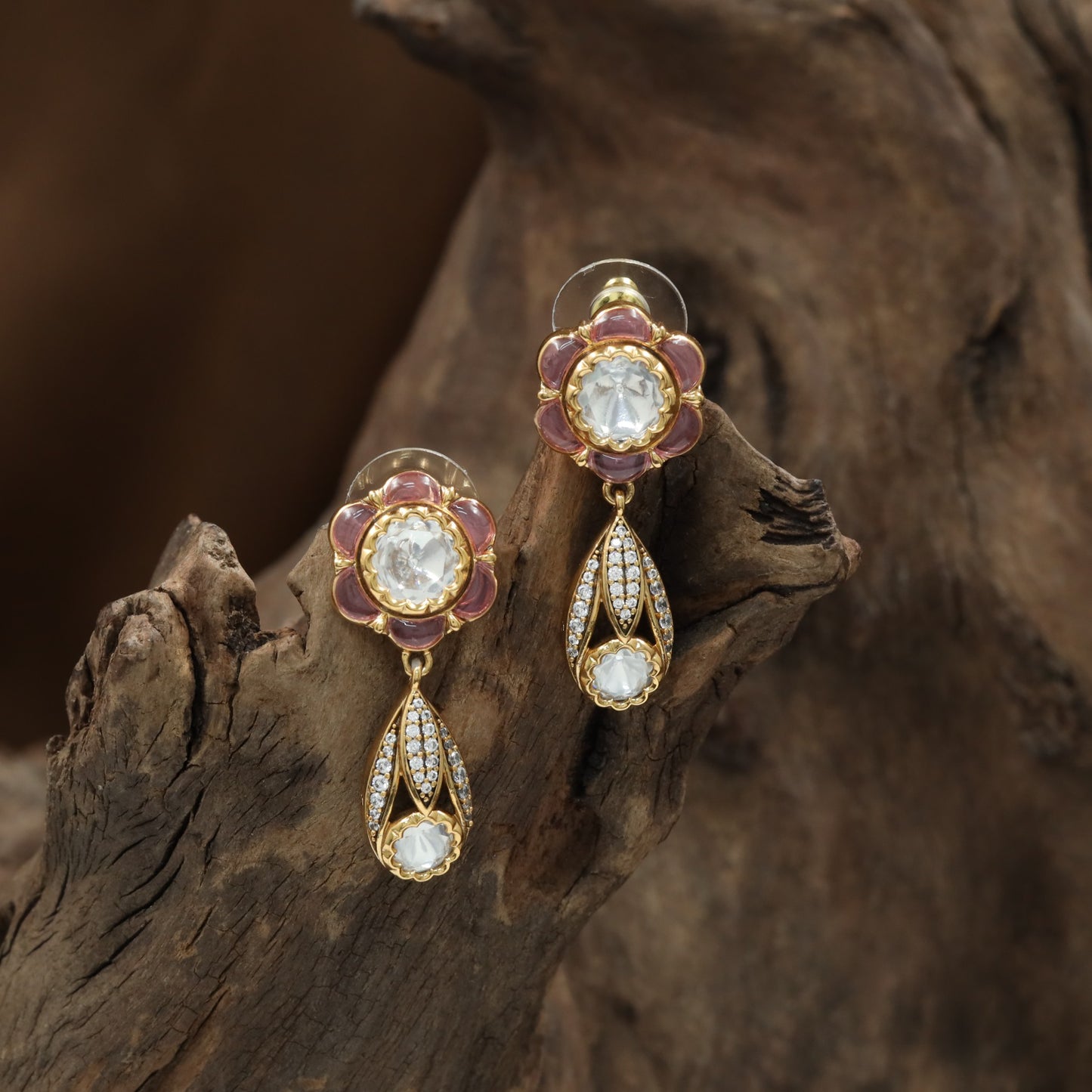 Royal Floral Kundan Hanging with Hanging Pear Arrangement