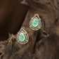 Teardrop Halo Kundan Stud with Double Border Detailing