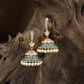 Decorative Pearl Jumka with Structured Dome Styling
