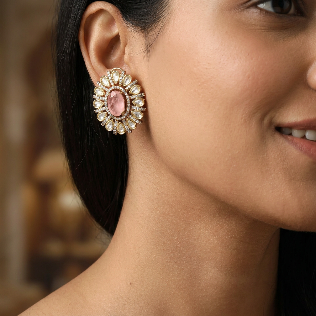 Decorative Blossom Stud with Raised Border Formation