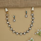 Grand Border Kundan Necklace with Oval Connector Placement and Coordinated Earrings