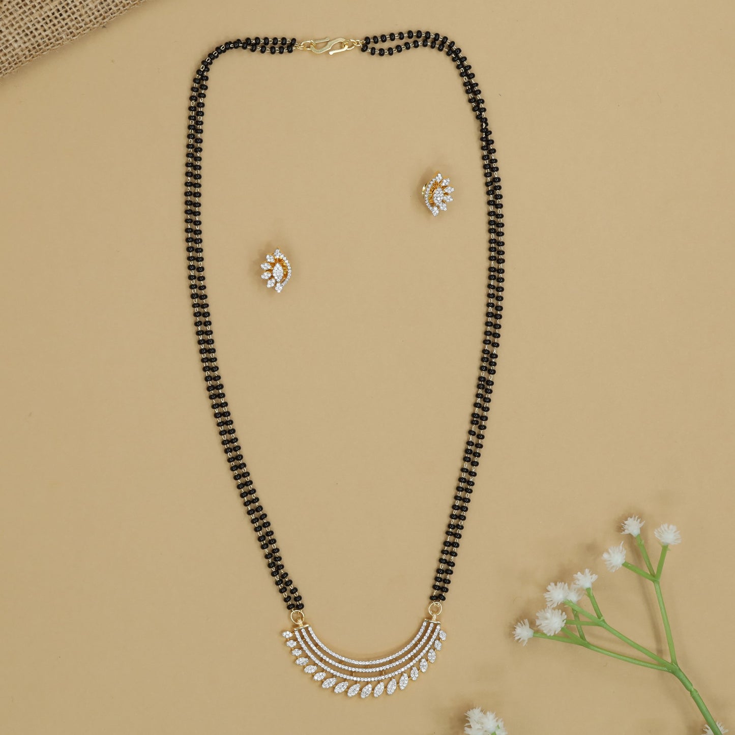 Grand Sweep Mangalsutra with Layered Arc Pendant Structure