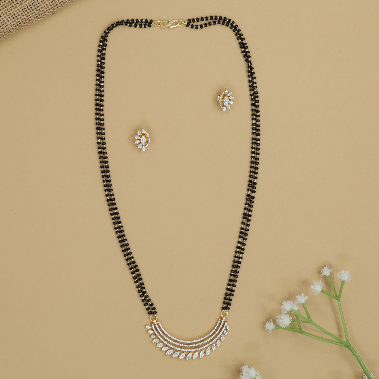Grand Sweep Mangalsutra with Layered Arc Pendant Structure