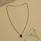 Rectangle Frame Gj Mangalsutra with Border Pendant Design