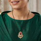 Royal Drop Kundan Mangalsutra with Floral Border Pendant