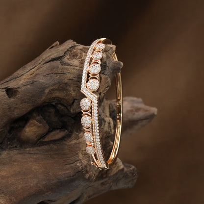 Bloom Disc Kada with Repeating Floral Arrangement and Border Detailing
