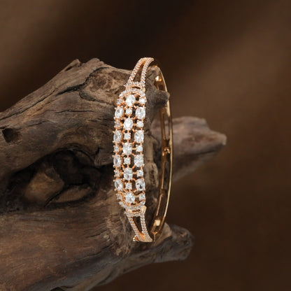 Jewel Border Kada with Repeating Frame Styling and Detailed Placement