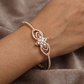 Bezel Leaf Kada with Dual Marquise Layout and Structured Styling