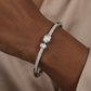 Dual Shape Kada with Linked Oval Sections and Border Styling
