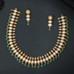 Silver Reversible Oval Stone Necklace Set