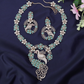 Classic Swan Necklace Set with Floral Connectors