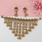 Bhavapriya Ratna Jaal Collar with Raised Divinity Row and Tiered Drop Veil