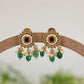 Pearl Halo Blossom Stud Earrings with Dangling Ball Tassels