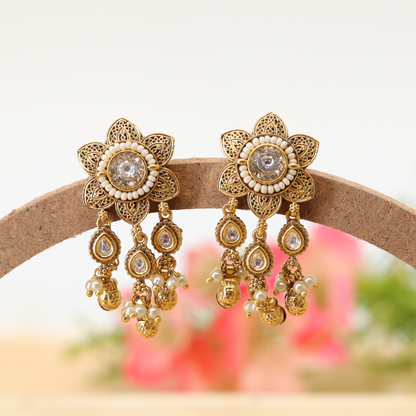 Eeshani Heritage Flower Hanging with Multi Tassel Finish