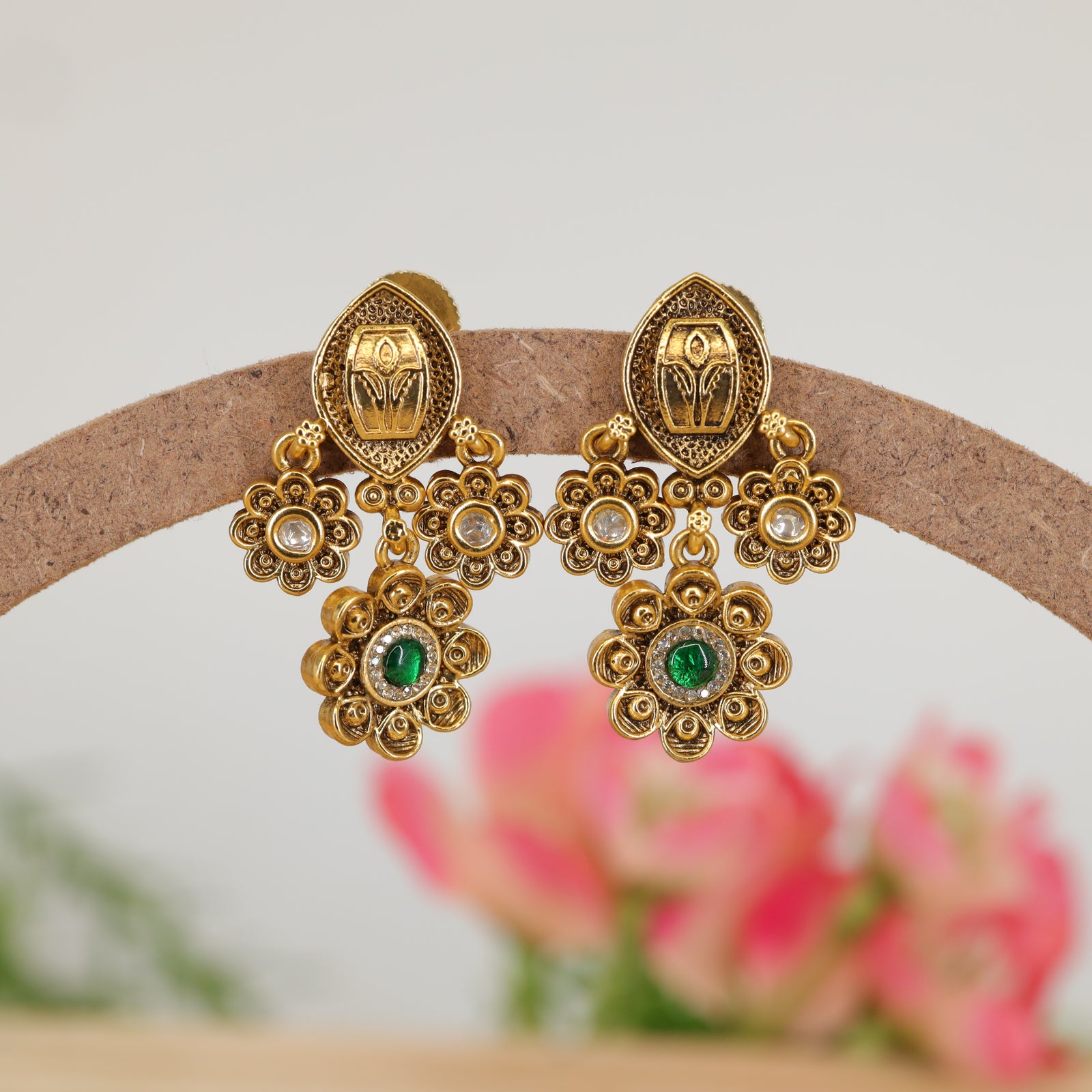 Ornate Panel Hanging with Linked Blossom Motifs