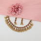 Traditional Jhumka Drop Necklace with Repeating Blossom Connectors