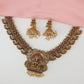Grand Lakshmi Idol Necklace with Sequential Crescent Panels
