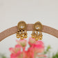 Classic Round Stud Earrings with Crytalstal Centre and Hanging Drops