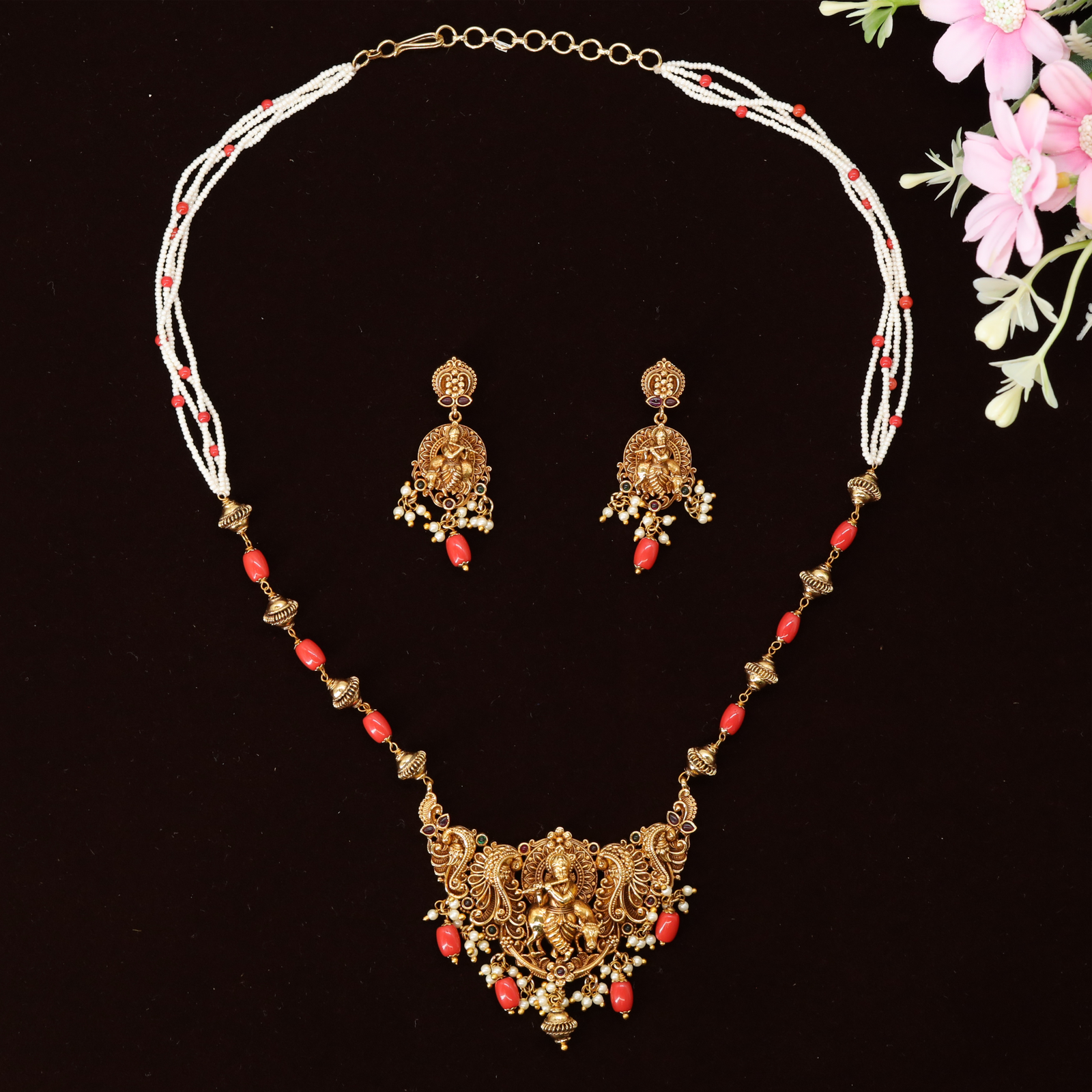 Bhagyaratna Lightweight Temple Chain with Detailed Goddess Crest