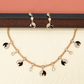 Decorative Chain Necklace with Curved Charms