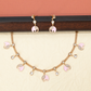 Decorative Chain Necklace with Curved Charms