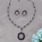 Blooming Rosette Necklace with Double Petal Halo Centrepiece