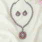 Blooming Rosette Necklace with Double Petal Halo Centrepiece