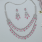 Lightweight Dual Layer Necklace with Flowing Drop Detailing and Earrings