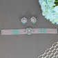 Ornamental Floral Centrepiece Choker with Multi Strand Bead Layout